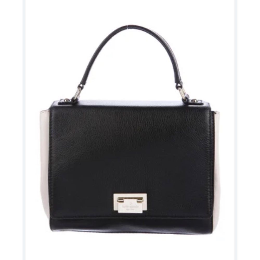 Kate Spade Magnolia Park Laurel black/cream leather satchel shoulder bag